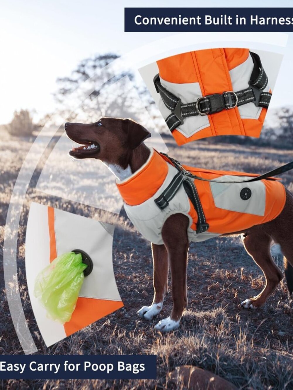 IECOii Dog Coat for Large Dogs